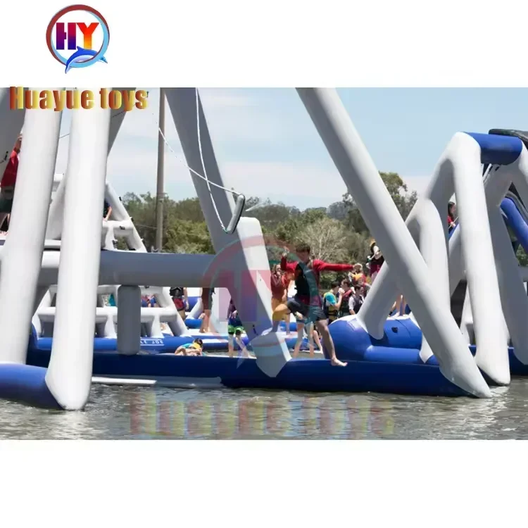 Custom Water Swing Set Inflatable Water Park Equipment Commerical Water Swing PVC Slide