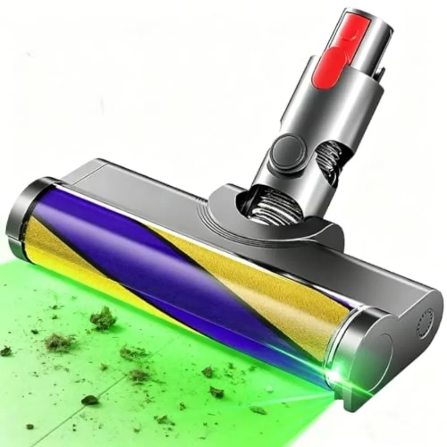 

Оптическая мягкая роликовая насадка-щетка для Dyson V15 V11 V10 V8 V7 Gen5 Animal Detect Absolute Cyclone с LED-подсветкой для обнаружения пыли и твердых загрязнений
