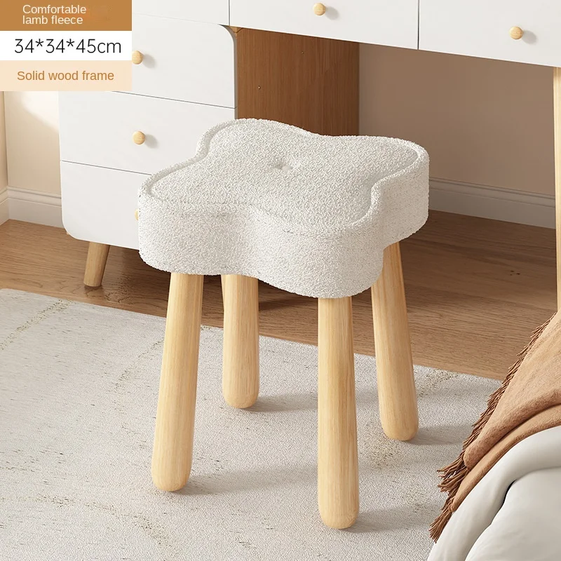 Modern Minimalist Cream Style Can Be Used As A Home Round Stool Sofa  Shoe Changing Low Stool Or Make Up And  Leisure Chair New