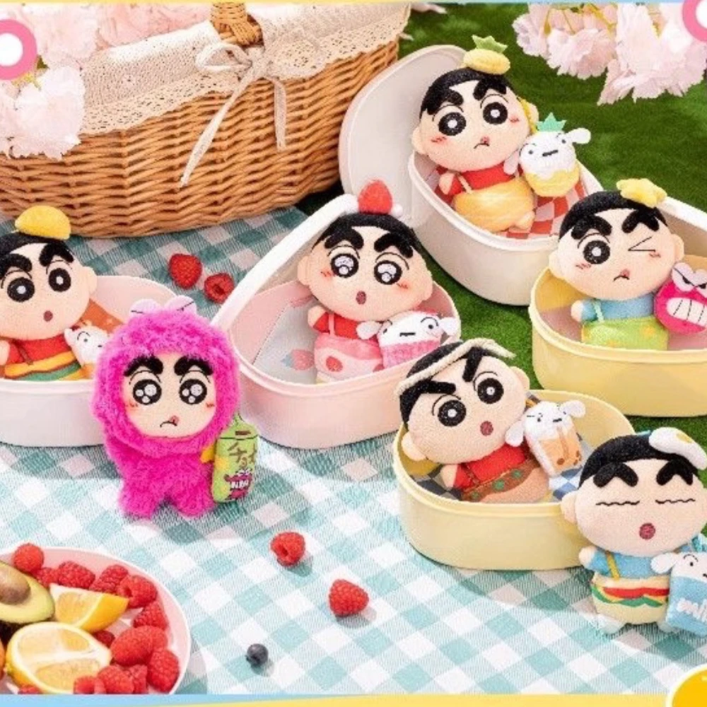 

Original Crayon Shin-chan Blind Box Doll Figure Bento Box Series Mystery Box Nogami Nohara Keychain Figure