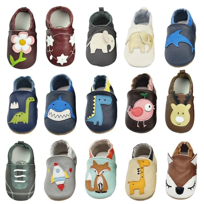 Infant Shoes Soft Genuine Leather Boys Girls Skid-Proof Shoe Autumn Baby Girl Sneakers Toddler Boy Newborn slippers First Walker