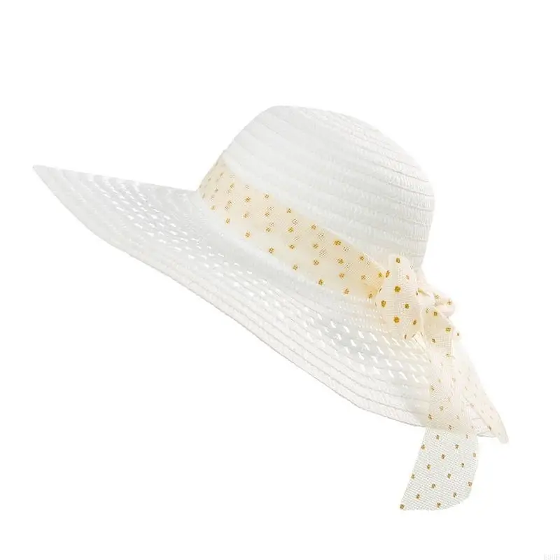 

E06f Girls for Sun Hats Женские женщины широкий дожде для солнца для защиты шляпы летнее приморское праздничное ультрафиолетовое