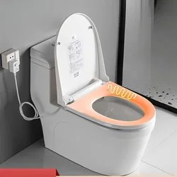 Heated Toilet Seat 4-Level Adjustable Temperature Leakproof Toilet Lid Waterproof U/V Seat Cushion Antibacterial