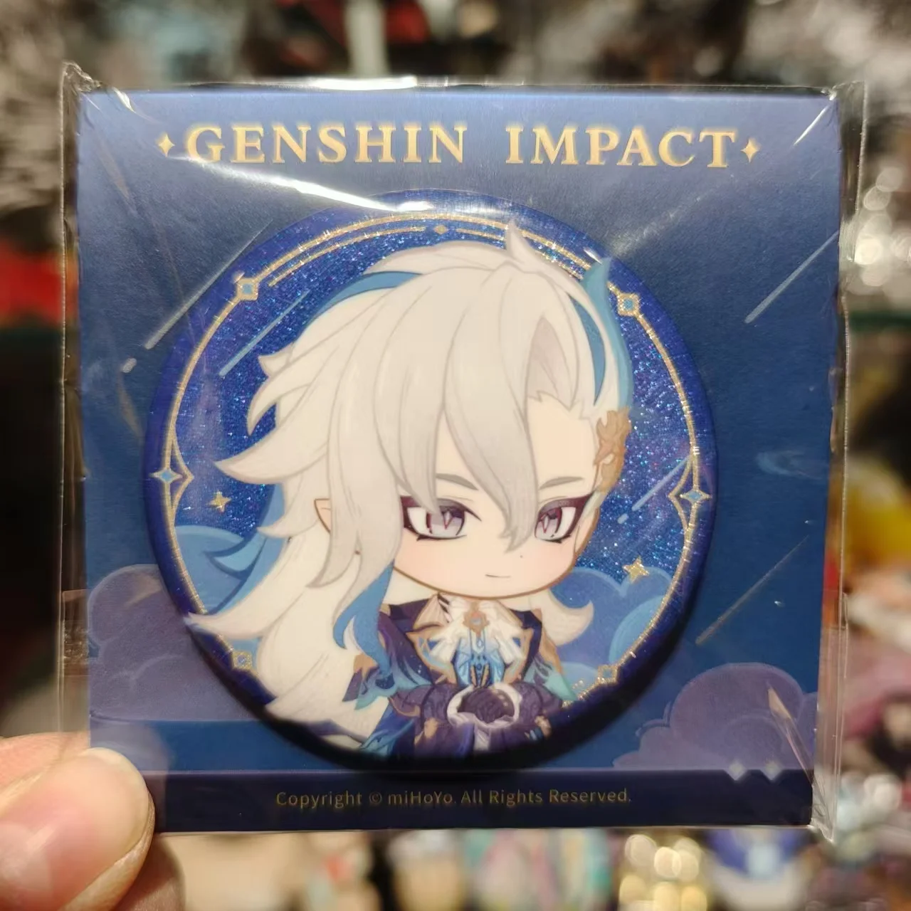 

Anime Genshin Impact Neuvillette Cosplay Cartoon Badge Emblem Mascot Ornament Pendant Brooch Accessory Collector's Edition Gift