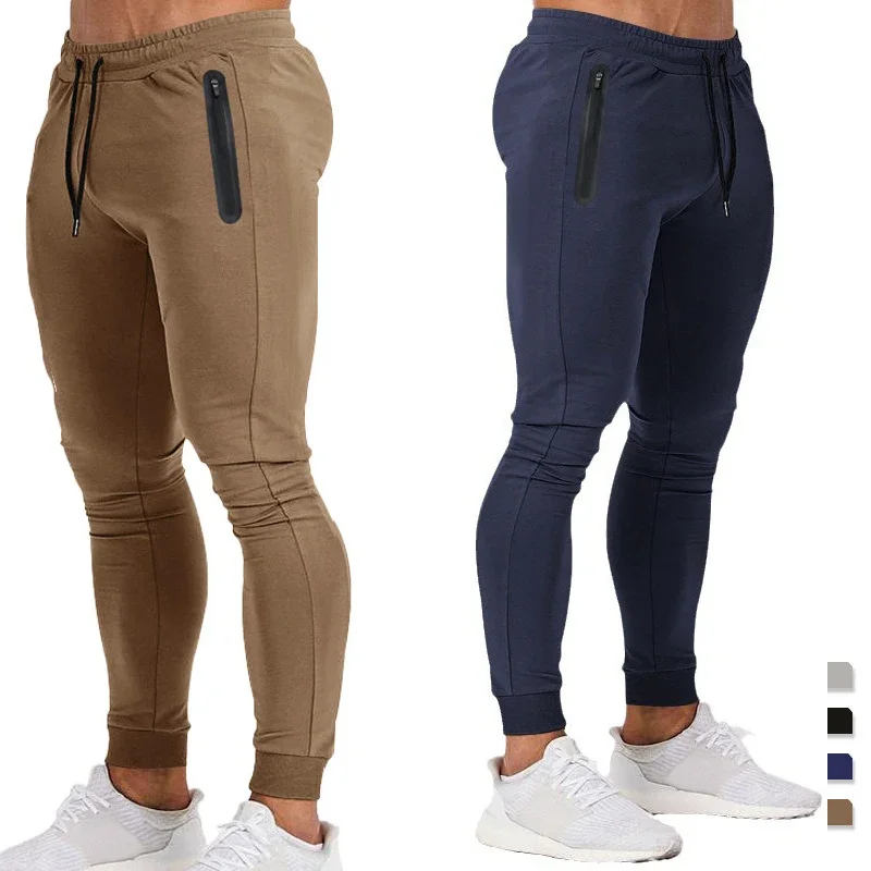 

Men Casual Jogger Pants Solid Thin Cargo Sweatpants Male Multi-pocket Trousers Mens Sportswear Gym Running Training Pencil Pants