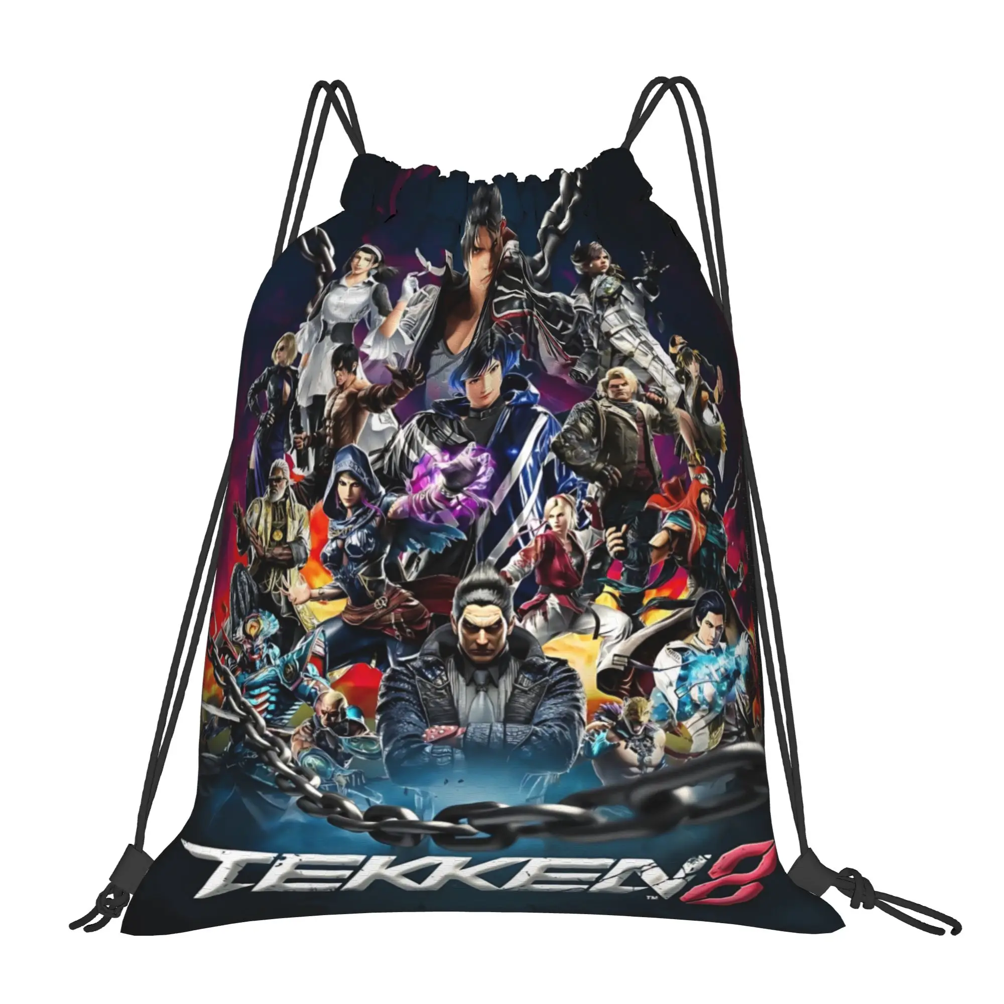 

Сумка-мешок для спортзала, бокса и единоборств Tekken, унисекс, на шнурке, для путешествий, хранения и организации вещей