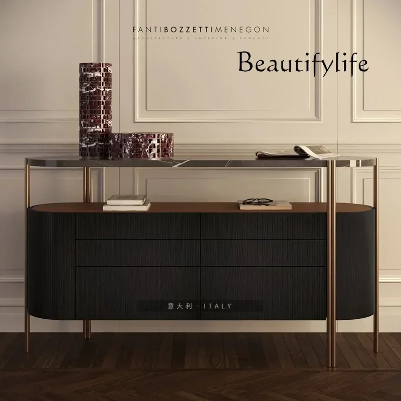 

M Italian Personalized Creative Light Luxury Foyer Entry Porch Cabinet Locker Living Room Fashion Side Cabinet