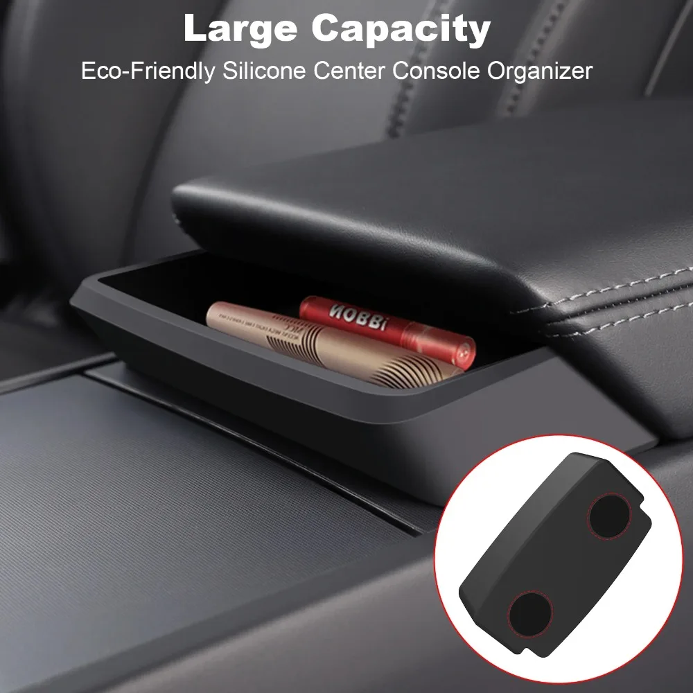 

Car Sunglasses Case For Model 3 Highland 2024-2026 For Tesla Model Y Juniper 2025 Under Armrest Storage Box Tray
