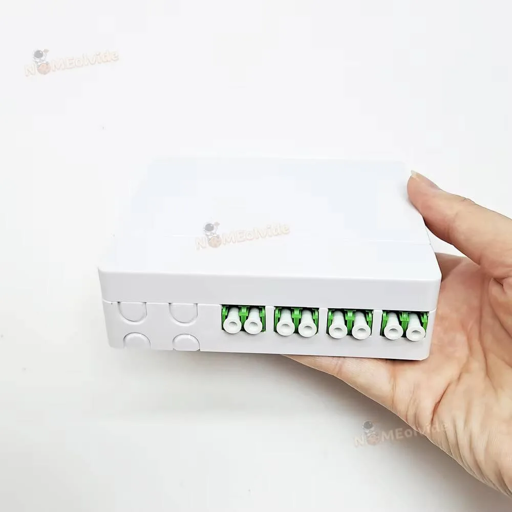 1pc 4 Core FTTH Optic Termination Ftth 4 Ports Optical Fiber Panel Box With LC APC  UPC Connectors