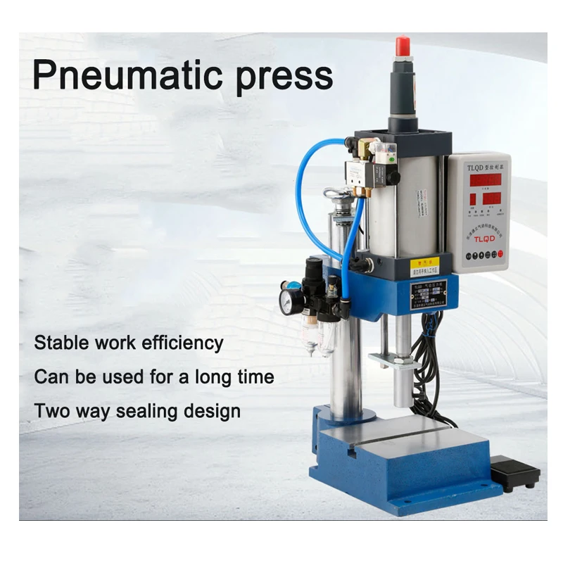 220V Pneumatic Punching Machine Single Column Pressure 500Kg Single Column  High Precision Double Button Pedal Punching Riveting