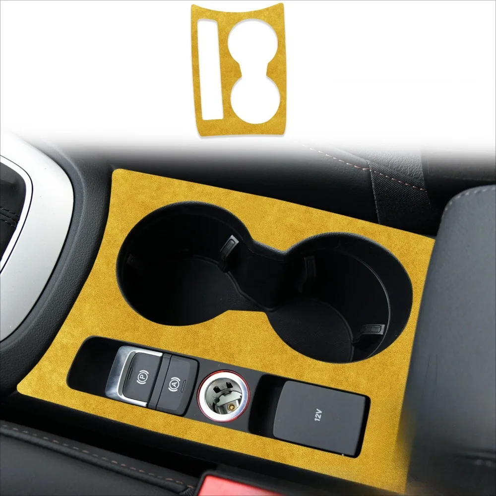 

For Audi Q3 2015-2018 Suede Water Cup Holder Panel Trim Sticker Interior Decoration Cover Car Accessories Style Upgrade Hot Sale