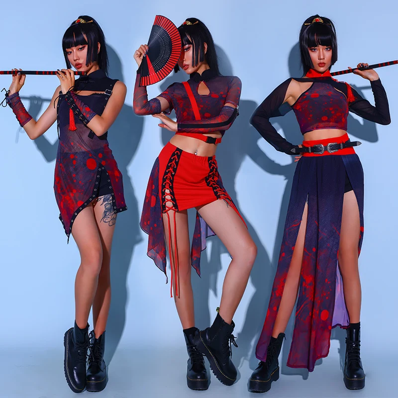 

Bar Performance Clothing Jazz Leader Women's Suit Commercial Show Team Dance National Trend Business Performance Uniform