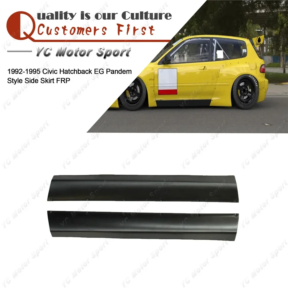 

Car Accessories FRP Fiber Glass PDM Style Side Skirts Fit For 1992-1995 Civic Hatchback EG Body Kit Side Skirt Cover