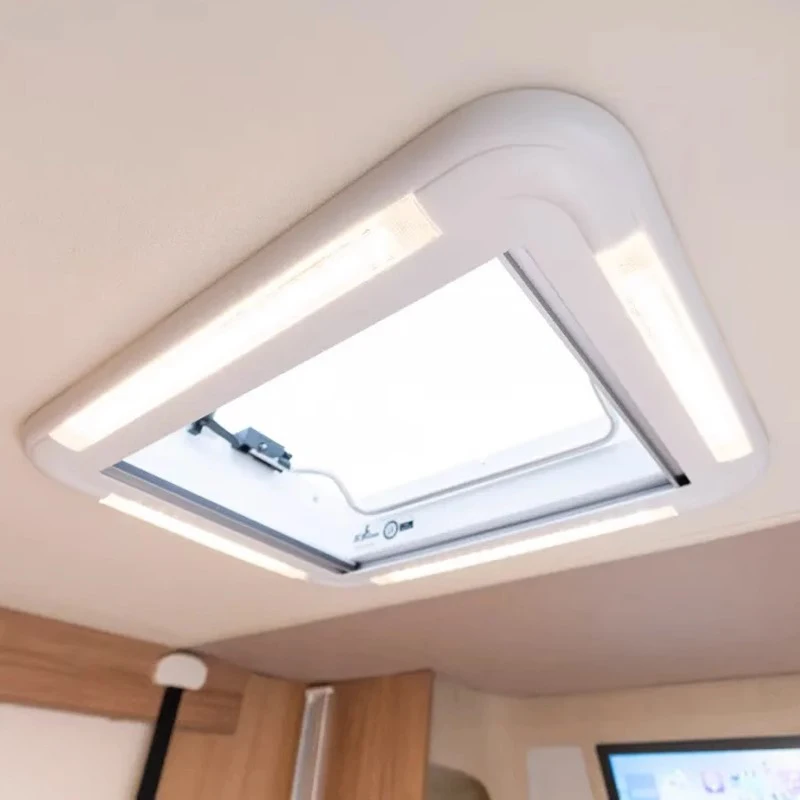 

RV sunroof, trailer modification, original ventilation window accessories, standard sunshade, anti-mosquito curtain with LED lig