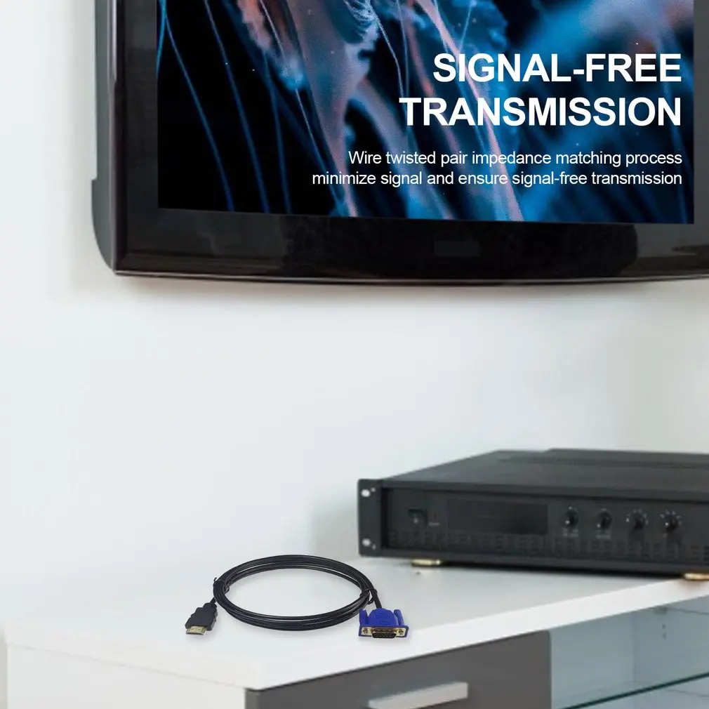 Cable HDMI compatible con VGA HD, Adaptador de Audio, 3/10M