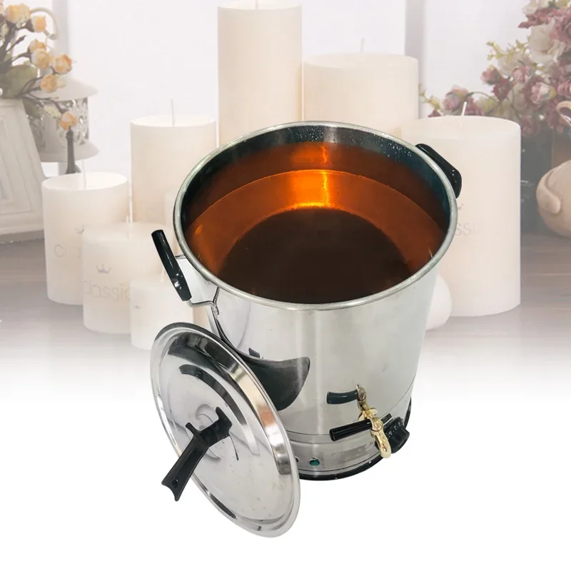 Small professional fragrance scented candle making machine for wax melting pot wax filling kit