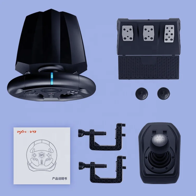 New Arrival PXN V9 Game Wheel Steering With Pedal & Clutch 900 Degree Racing Wheel for PC P3 P4 XB Switch Joystick Controller