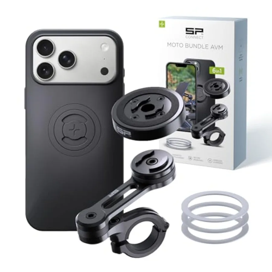 

Moto Bundle II with Anti Vibrations Module SPC+ Compatible with iPhone 17 Pro Max Motorcycle Phone Mount for Handlebars Cell Ph