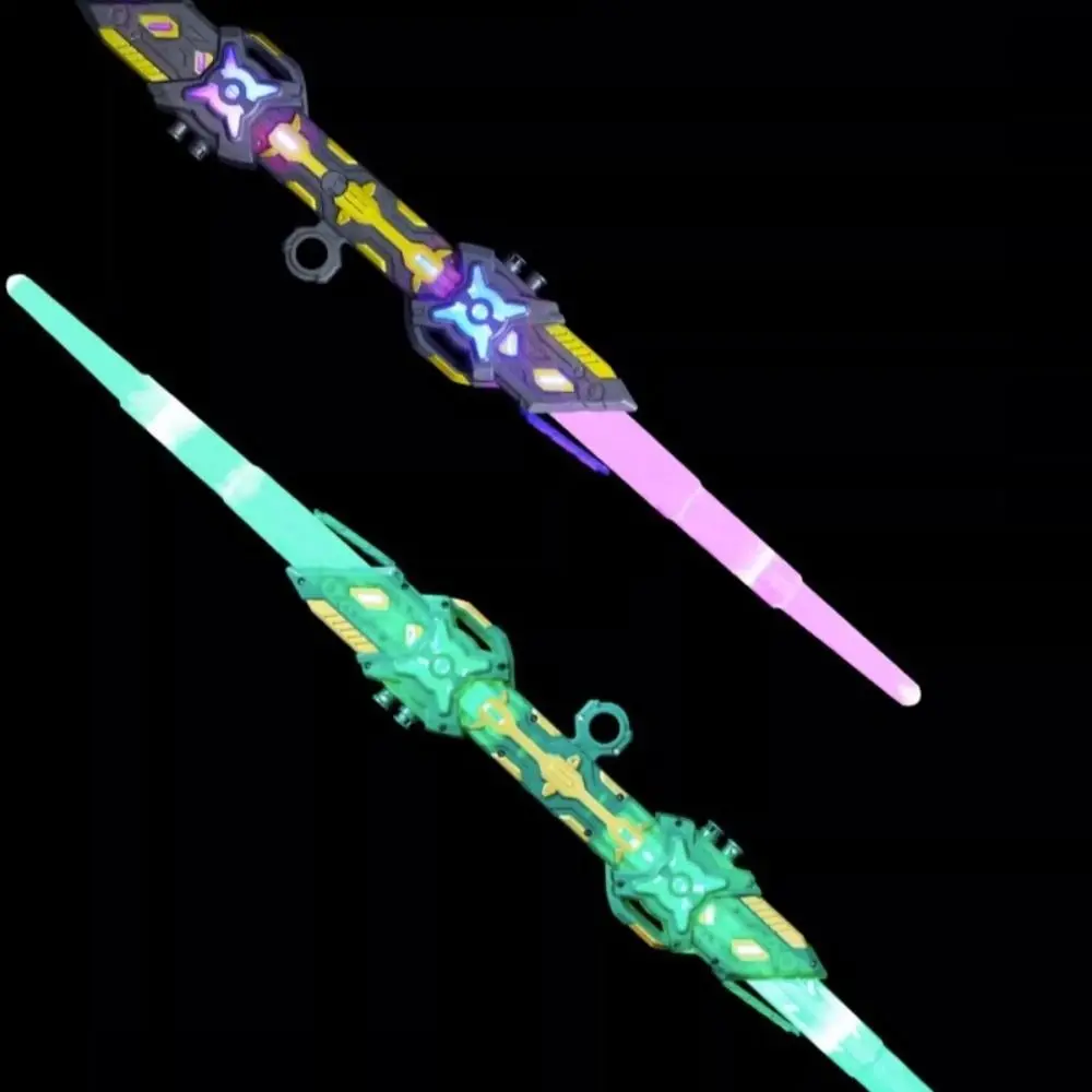 

Выдвижная лазерная игрушка, красочный плавный свет, датчик гравитации, двуглавая лазерная игрушка, пластиковая двухрежимная вспышка, палочка