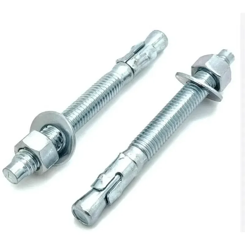 Wholesale Galvanized Carbon Steel Head Expansion Wedge Anchor 3/4 Thread TiCN Coated 25 lbs Load Bearing