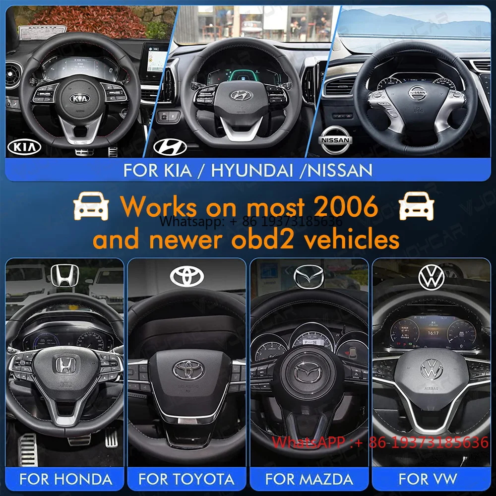 شاشة VJOY CAR مقاس 2.8 بوصة عالية الدقة مقاس Obdii متعدد الوظائف Lufi-X1 مع ضغط توربو يعمل على معظم مركبات obd2 الجديدة لعام 2006 #6