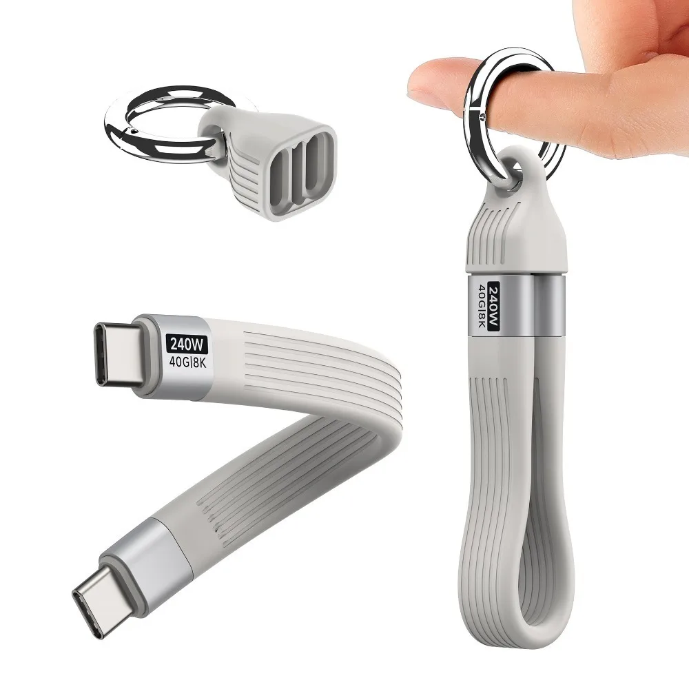 

Новый USB-брелок PD240W, 40 Гбит/с, кабель для быстрой зарядки типа C, шнур USB4.0 типа C для iPhone 15/MacBook/Samsung/Xiaomi 8K при 60 Гц