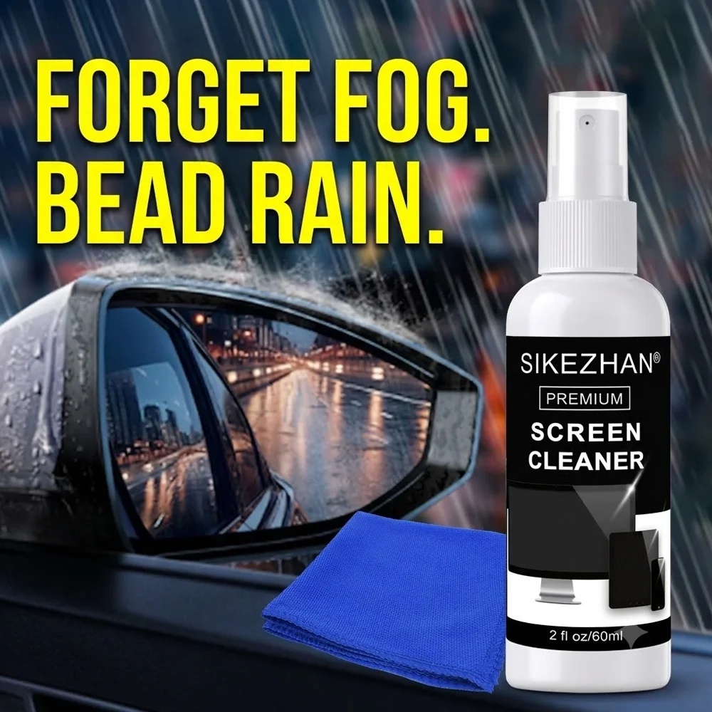 60ml Screen Cleaner Spray Kit Streak Free Anti Static Display Cleaning Liquid With Microfiber Cloth For Phone TV iPad SIKEZHAN