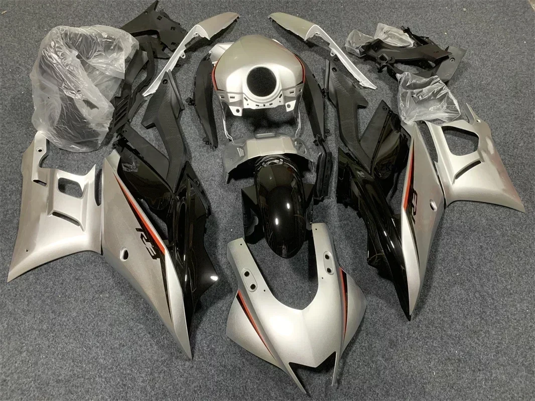 

New ABS Aftermarket Motorcycle Fairing kit Fit For YAMAHA R3 R25 2019 2020 2021 2022 19 20 21 22 Bodywork set Silver grey