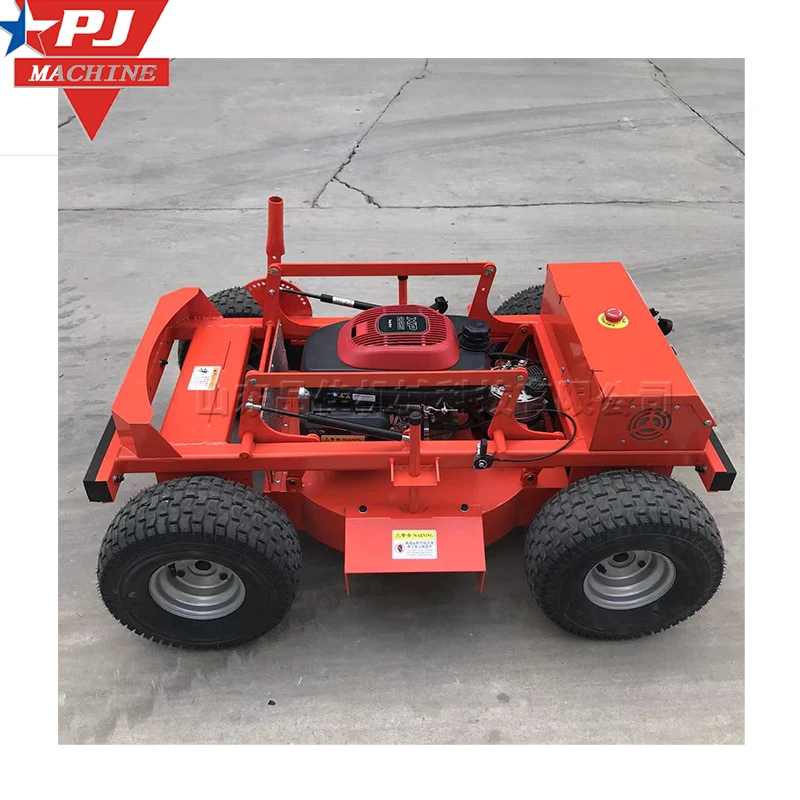 Wheeled lawn mowing machine four-wheel drive remote control type small lawn mower electric lawn mower