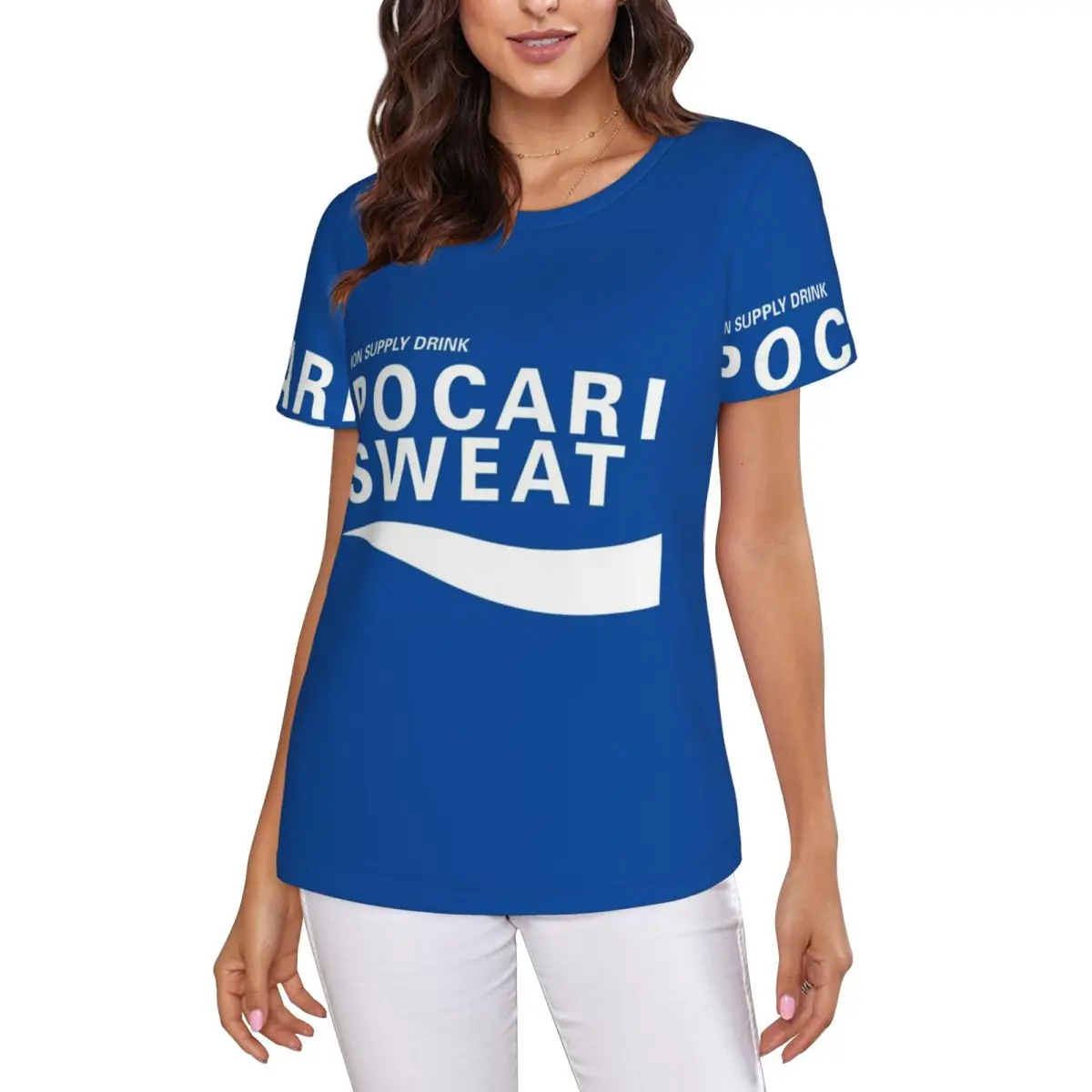 Just Some Pocari Sweat Merch T-Shirt Women Short Sleeve T Shirts O-Neck Streetwear Cotton Summer Tees Streetwear