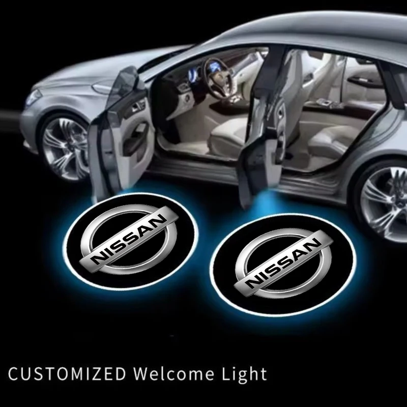 

Car Door LED HD Welcome Courtesy Shadow Projector Lamp Logo Light For Nissan X-trail Qashqai Rogue Sport RogueAltima Versa