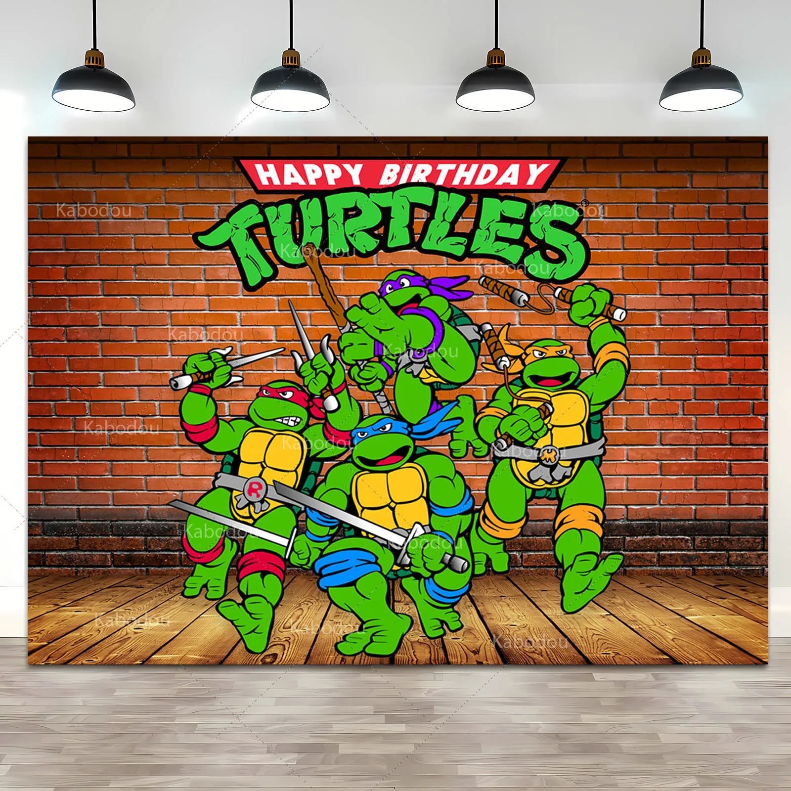 Teenage Mutant Ninja Turtles Party Backdrop Children Boy Birthday  Photograph Background Decoration Tortoise Hero Photo Banner