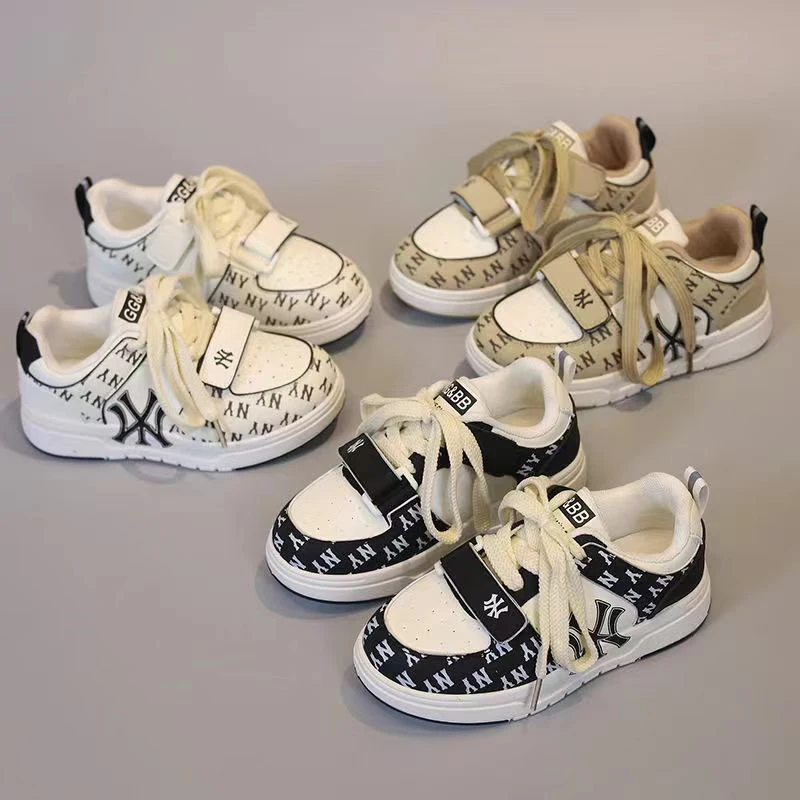 Kinder Sneakers Voor Meisje 2023 Herfst Nieuw Modemerk Printschoenen Kid Sneakers Jongen Kind Haak & Loop Veterjoggi