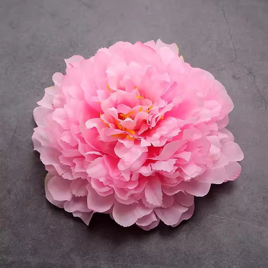 Simulated Big Peony Flower Lantern Stage Performance Artificial Flower Plastic Silk Cloth Flower Head Kindergarten Wrist Flower