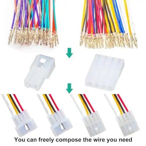 Molex mx 3,7mm Stecker Buchse 1 x1pin 1 x2pin 1 x3pin 1 x4pin 2 x3pin 3x 3pin 3,7 5500 Gehäuse (yo-mx-)