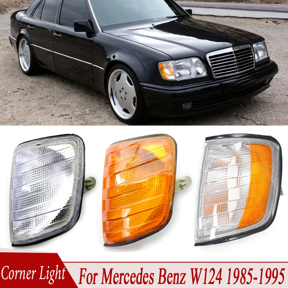 Luz de esquina delantera para coche, lámpara indicadora de señal de giro para Mercedes Benz Clase E W124 1985-1994 1995 1996 1248261243 1248261143