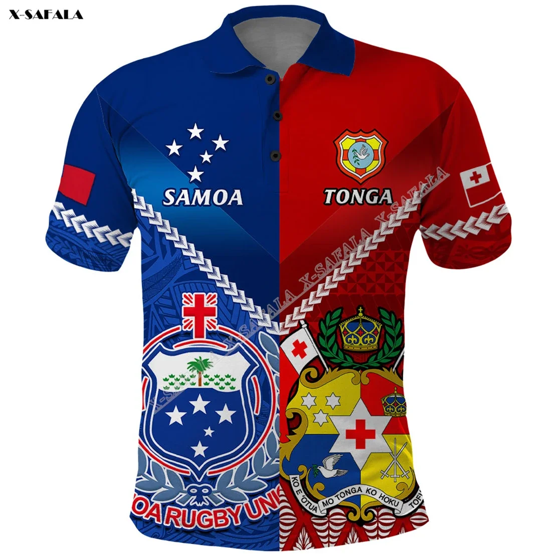 Manu France Tonga Samoa Rugby Be Unique Polynesia Sport 3D Printed Polo Shirt Men Thin Collar Short Sleeve StreetWear Casual Top