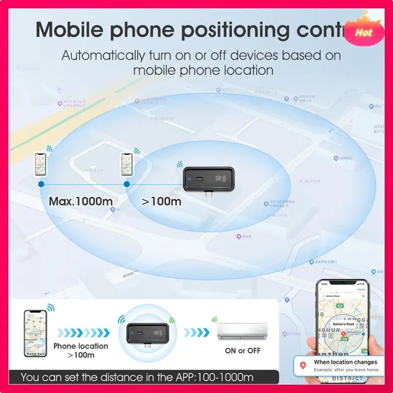 AD-Tuya Zigbee IR Mini maison intelligente télécommande universelle avec synchronisation vocale pour ventilateur de télévision climatiseur