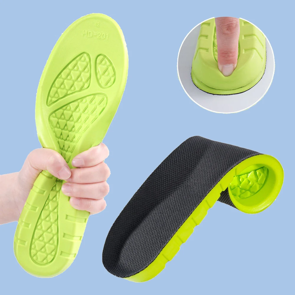 Men Women Shock Absorb Thick Cloud Foam Insoles High Rebound Sweat Absorb Odor Control Comfort Inserts Long Standing Fitness