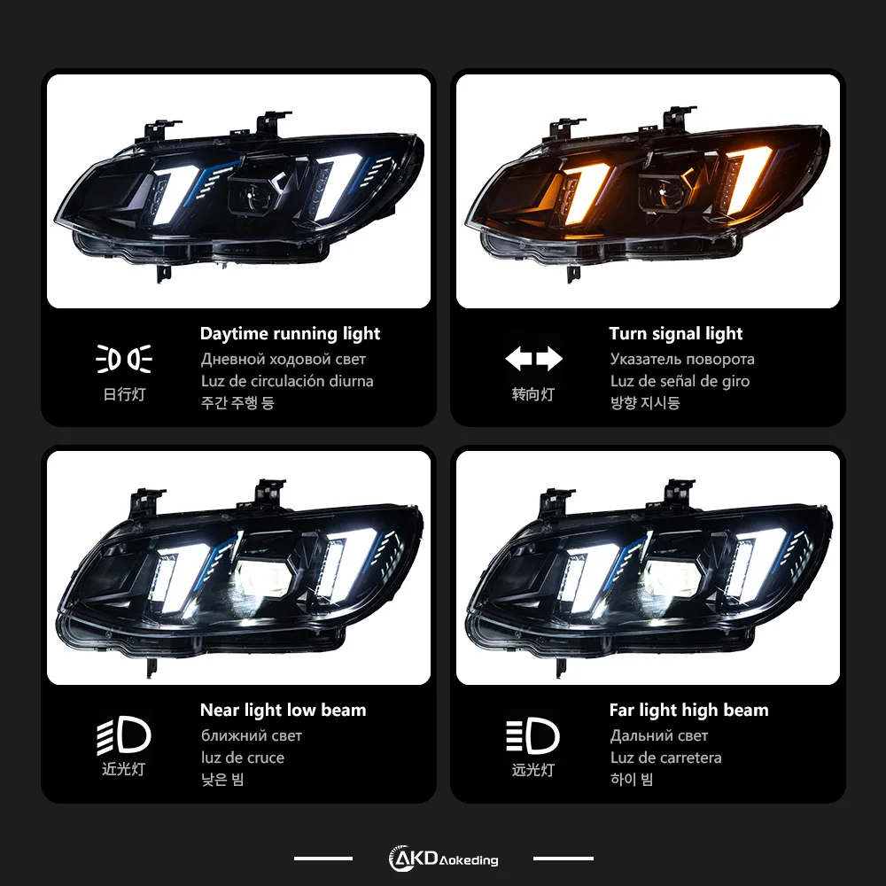 

Комплект из 2-х светодиодных фар AKD для BMW M3 E92 330i 335i M3 2006-2013 E93, обновленный дизайн в стиле R-Line, аксессуары для тюнинга