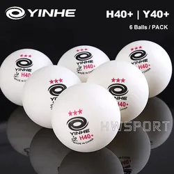YINHE ITTF 승인 탁구 공, 3 스타 Y40 + H40 + 탁구 공, 팩 당 6 공, 신소재