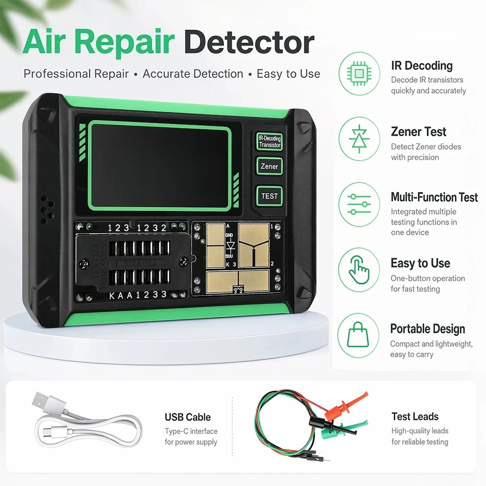 LCR-AR1 Transistor Tester Multimeter Diode Triode Transistor Capacitance Meter Resistance LCR ESR Meter Multifunctional Tester