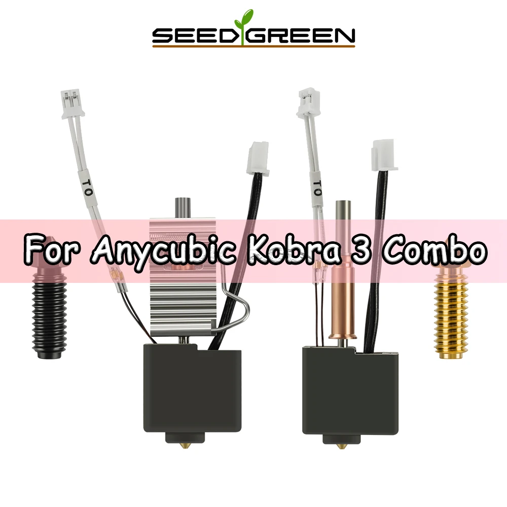 

Для Anycubic Kobra 3 Combo Hotend с насадкой для терморазрыва, термистор, блок нагревателя горла для печатающей головки Anycubic Kobra3, горячий конец