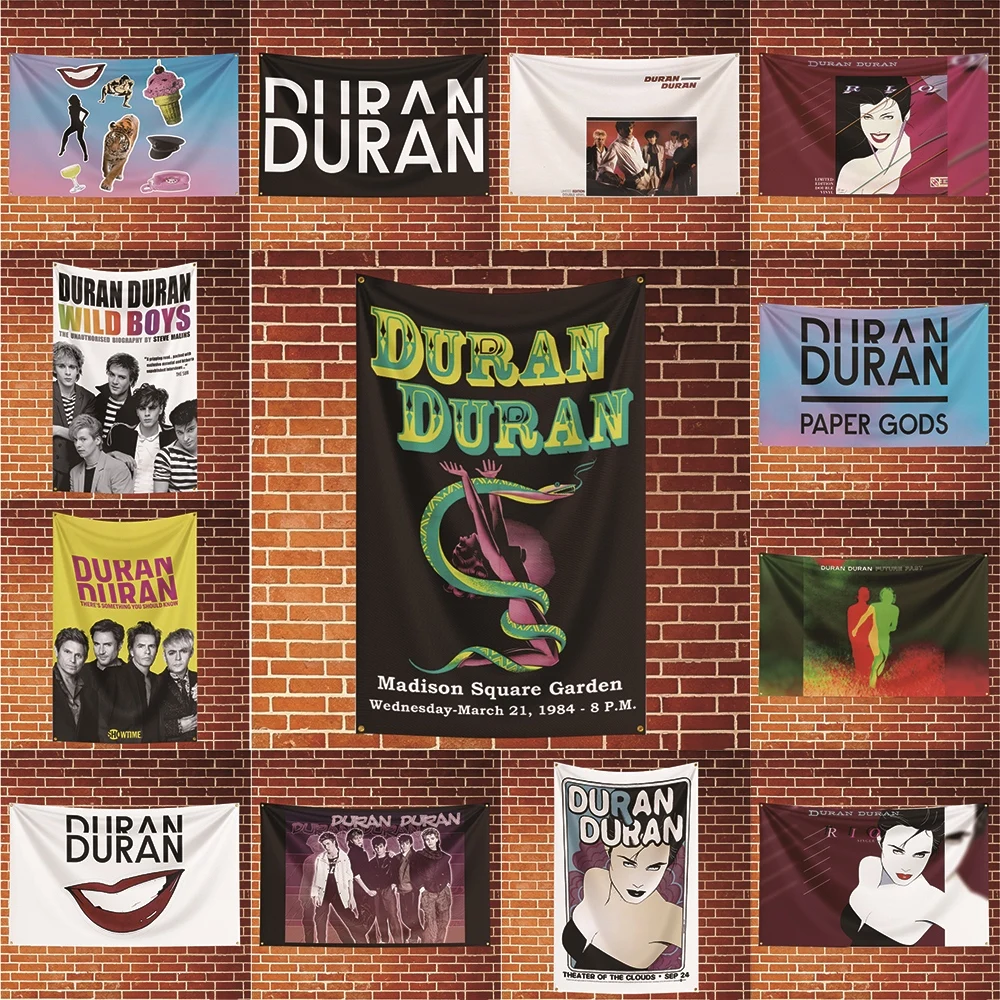Duran Duran Music Flag Banner For Fan Cave Watch Party Tailgate Gathering Indoor Outdoor Backyard Home Festival Ornament Supply