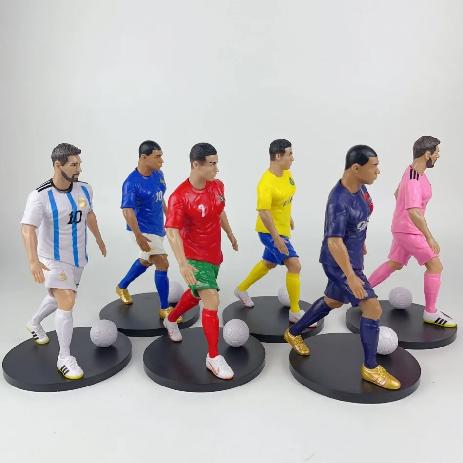 Image of Fußball-Modellpuppen Cartoon Niedliche Actionfiguren Auto-Accessoires Fußballfan-Geschenke