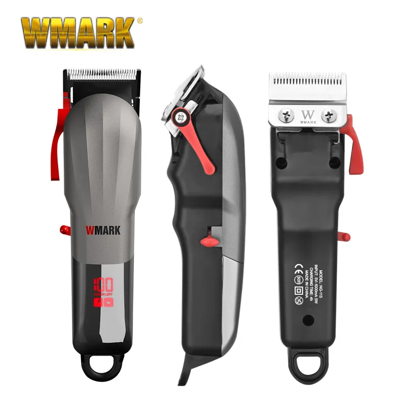 

WMARK NG-115 New Arrivas Rechargeable Hair Clipper Cord & cordless Hair Trimmer With LED Battery Display Hair Cutter