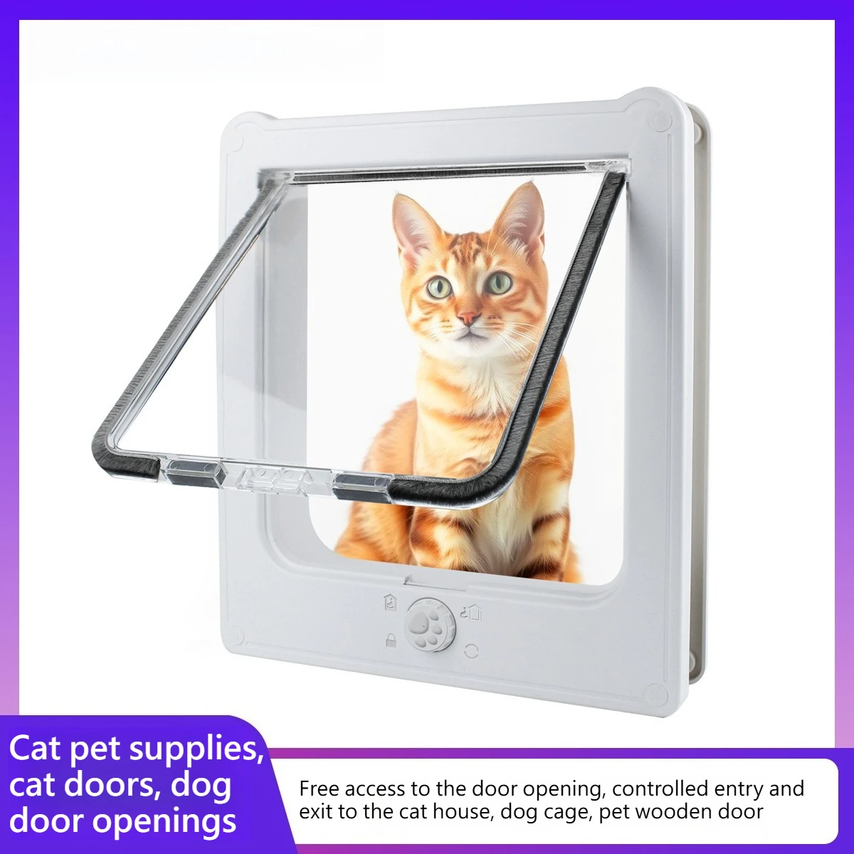 Cat Pet Supplies, Cat Door, Dog Door, Free Entry and Exit, Controlled Entry and Exit, Cat House, Dog Cage, Pet Wooden Door
