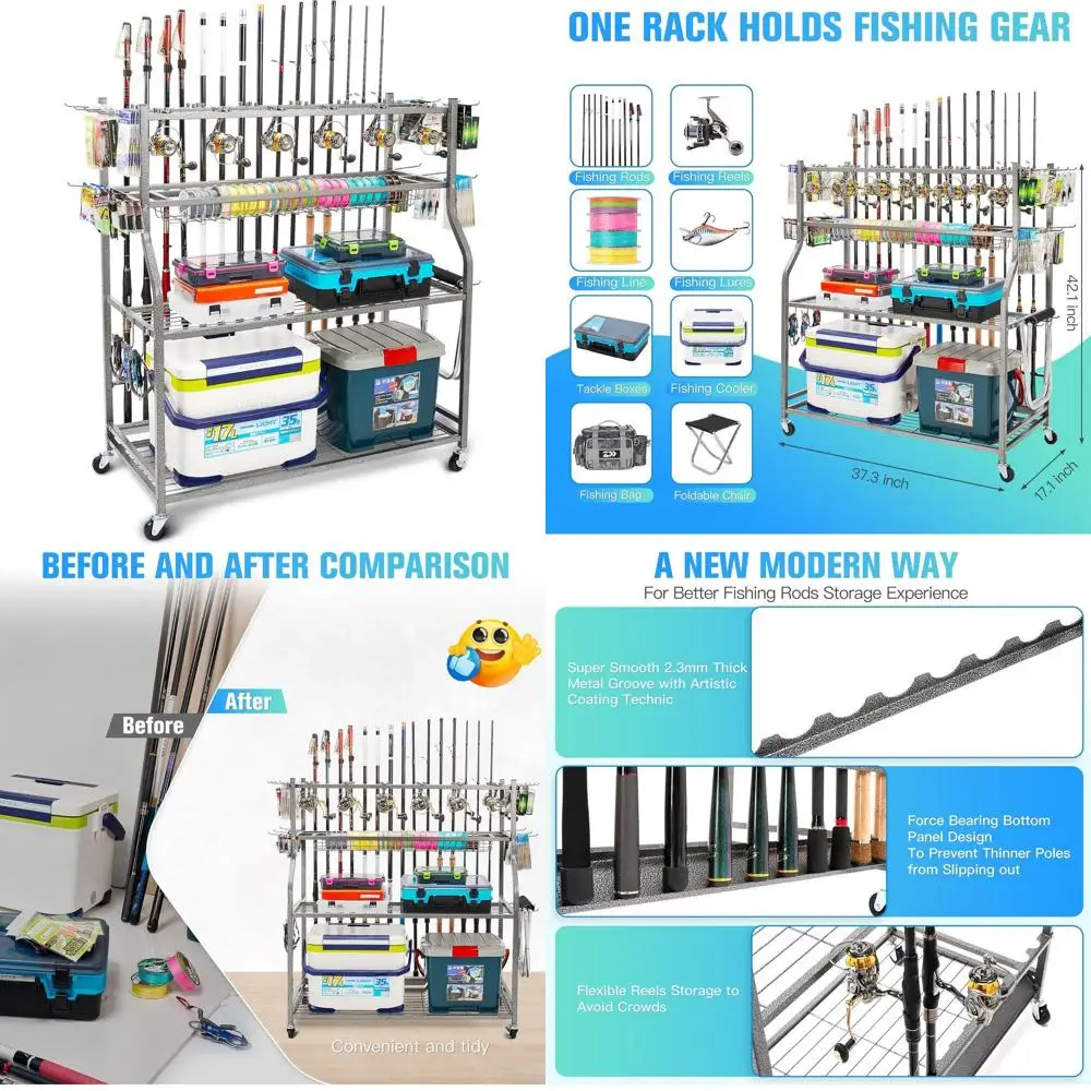 

Держатели удочек PeBro, держатели удочек для гаража, держатель удочки для хранения катушек, универсальный