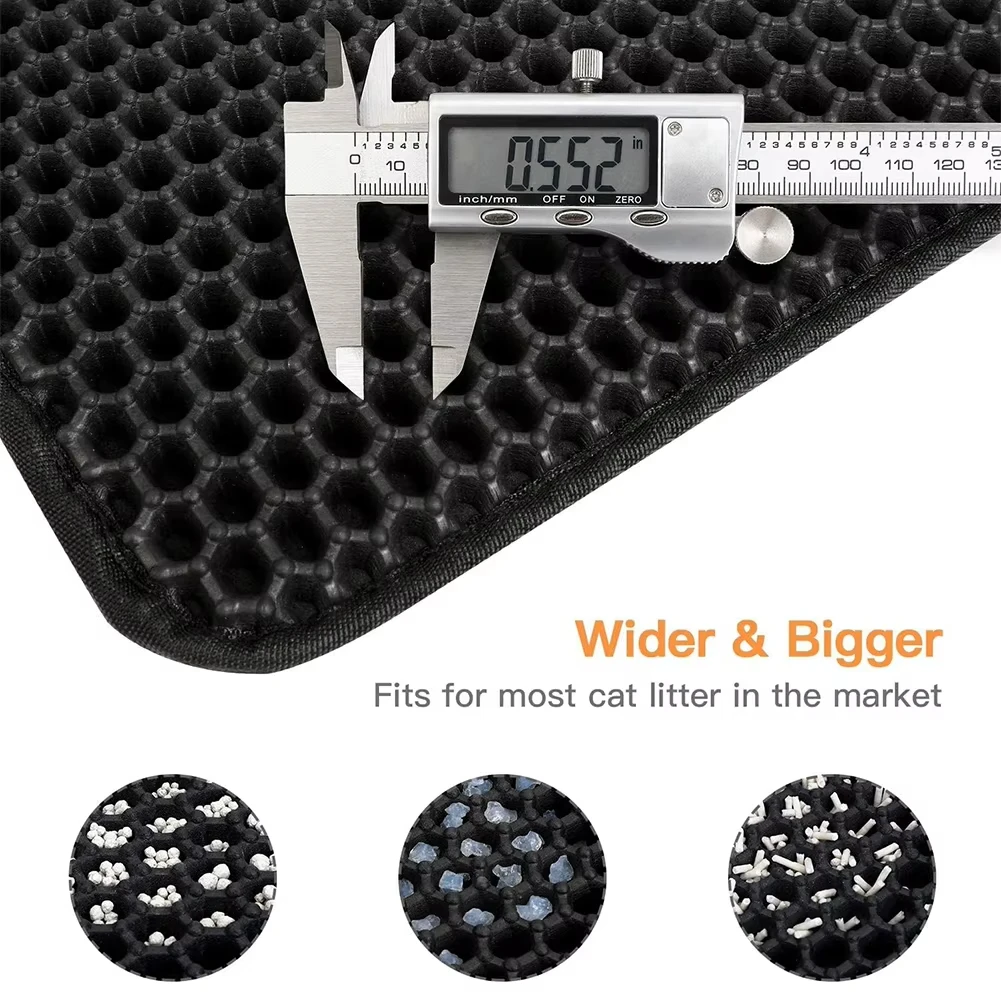 حصيرة نفايات القط مع هدية طبقة مزدوجة مقاوم للماء صندوق نفايات الحيوانات الأليفة حصيرة عدم الانزلاق الرمال وسادة القط قابل للغسل السرير حصيرة منتجات وسادة نظيفة #5