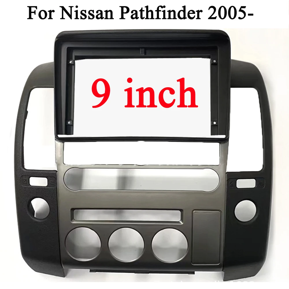 9 inch 2 Din Car Radio Fascia for NISSAN PATHFINDER NAVARA 2004-2014 Stereo Frame Plate Adapter Mounting Dash Installation Bezel